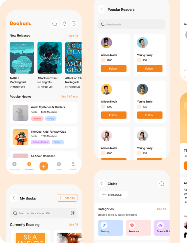 Designing a Modern Social Media App for Book Lovers